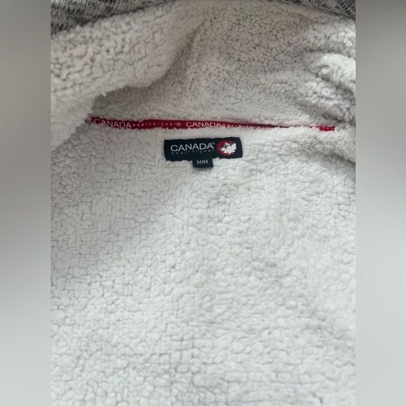 Canada Weather Gear sherpa open sweater cardigan womens size medium grey - Picture 4 of 9